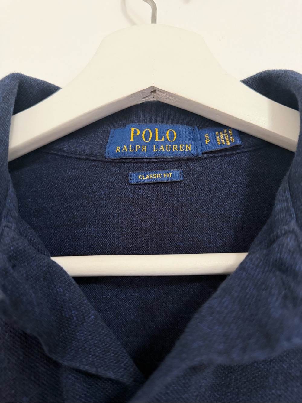 Ralph Lauren Polo Shirt in Navy with Light Blue Logo - Picture 2 of 3